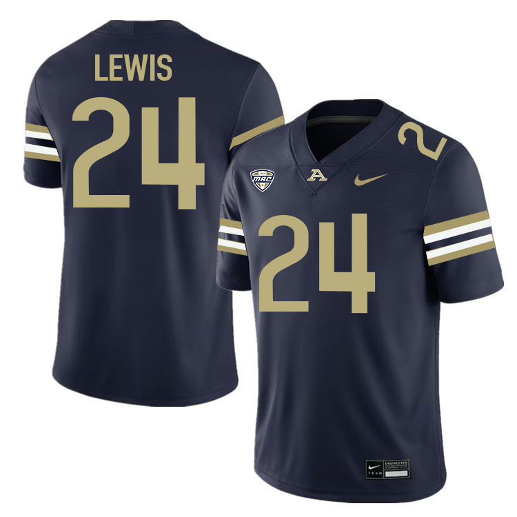 Darrian Lewis Akron Zips Jersey,University Of Akron #24 Darrian Lewis Jersey Youth-Navy